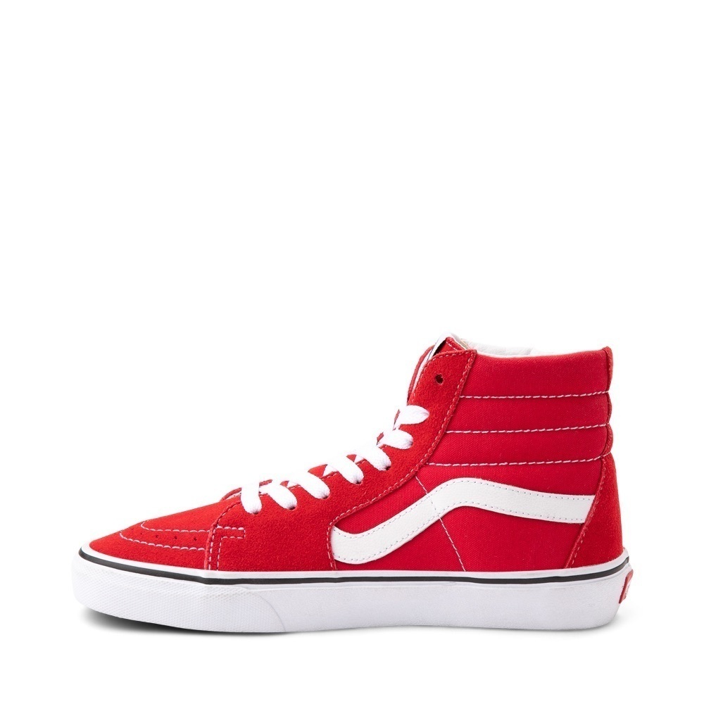 Vans Men’s Skate Sk8-Hi Shoe in Red/White Size 9.5